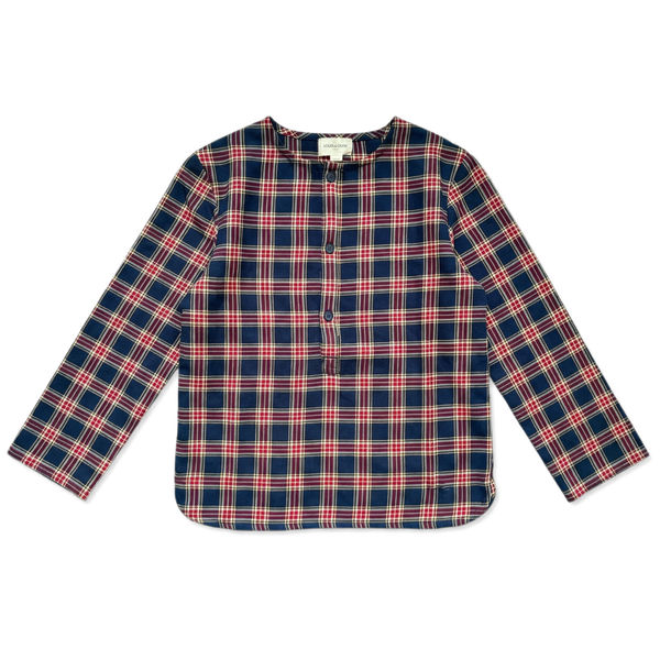 Louis Louise Dark Navy Tartan Oncle Shirt