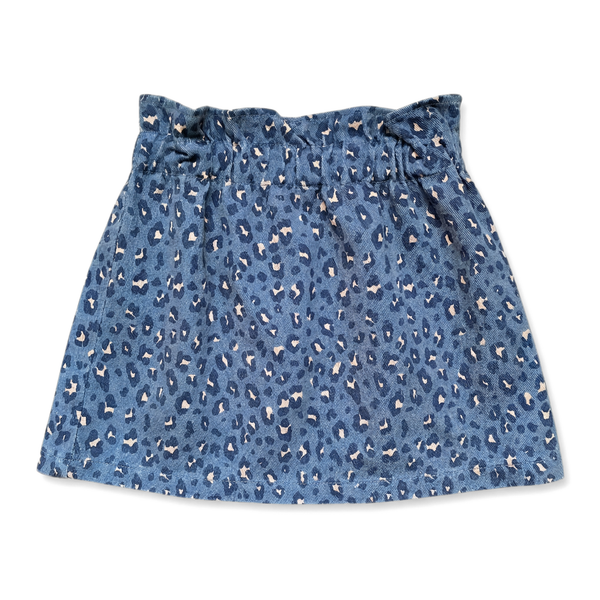 Louis Louise Light Denim Leopard Skirt