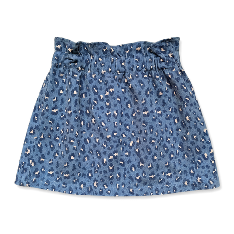 Louis Louise Light Denim Leopard Skirt