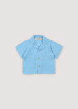 The New Society Baby Powder Blue Spyros Shirt + Short Set