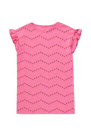 Tinycottons Dark Pink Zigzag Dress