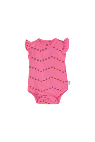 Tinycottons Dark Pink Zigzag Body + Pant Set
