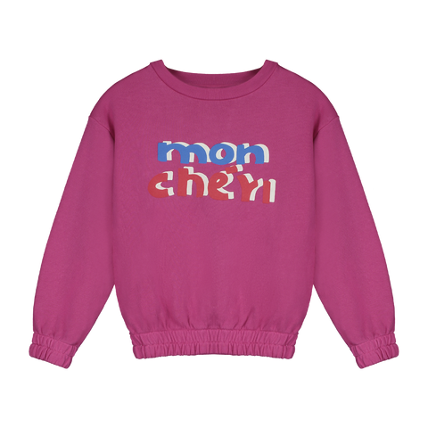 Bonmot Raspberry Mon Cheri Elastic Sweatshirt