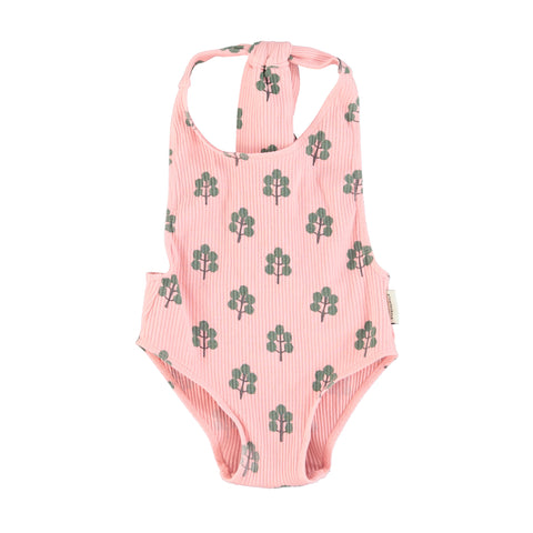 Piupiuchick Pink with Green Trees Swimsuit