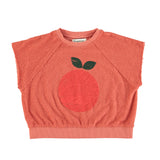 Piupiuchick Terracotta Apple Terry Sleeveless Sweatshirt