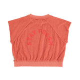 Piupiuchick Terracotta Apple Terry Sleeveless Sweatshirt