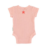 Piupiuchick Pink with Lips Waffle Bodysuit