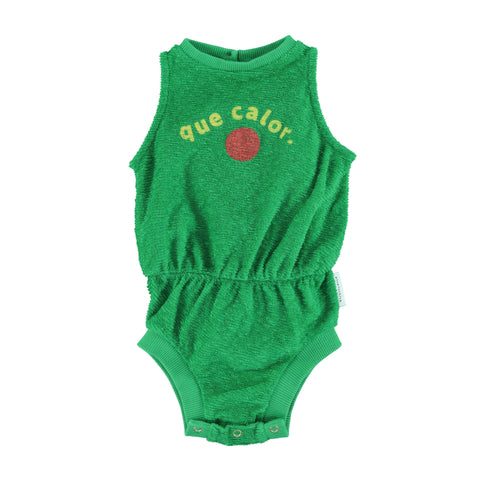 Piupiuchick Green Que Calor Terry Playsuit