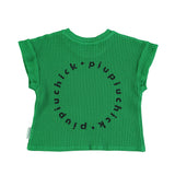 Piupiuchick Green with Black Logo Waffle T-Shirt