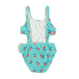 Piupiuchick Cherries Checkered Turquoise Trikini Swimsuit