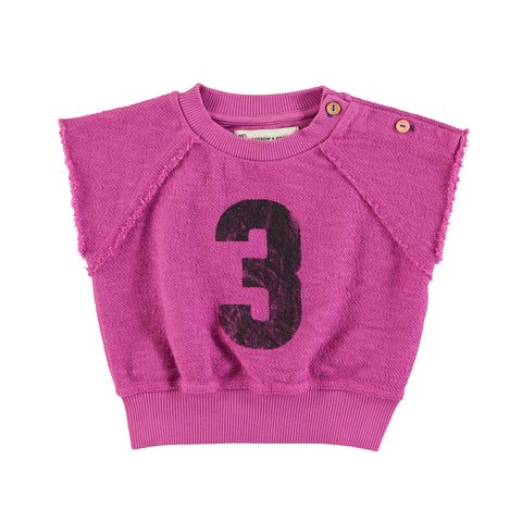 Piupiuchick Fuchsia 3 Sleeveless Sweatshirt Top