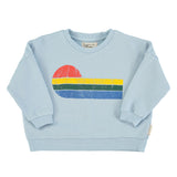 Piupiuchick Light Blue Multicolor Wave Sweatshirt