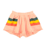 Piupiuchick Pink Multicolor Stripes Fleece Shorts