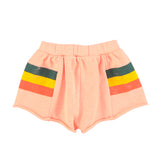 Piupiuchick Pink Multicolor Stripes Fleece Shorts