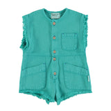 Piupiuchick Girls Turquoise Jumpsuit