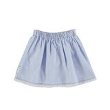 Piupiuchick Light Blue Soft Denim Short Skirt