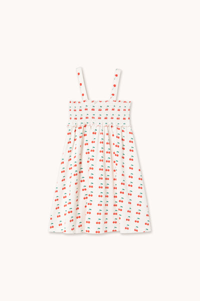 Tinycottons Off White Cherries Strap Dress