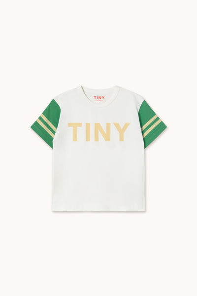 Tinycottons Off White Stripes Logo Tee