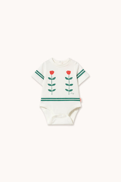 Tinycottons Baby Off White Red Rose Graphic Body