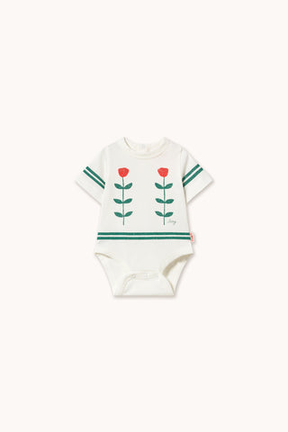 Tinycottons Baby Off White Red Rose Graphic Body