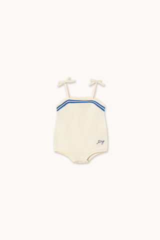 Tinycottons Baby Off White Stripes Straps Body
