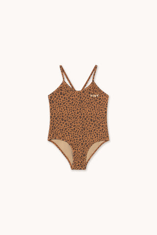 Tinycottons Light Brown Mini Animal Print Swimsuit