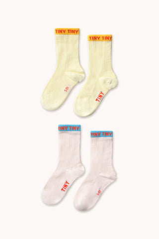 Tinycottons Dusty Yellow/Pastel Pink Tiny Medium Socks