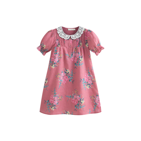 C'era Una Volta Pink Flowers Loredana Dress