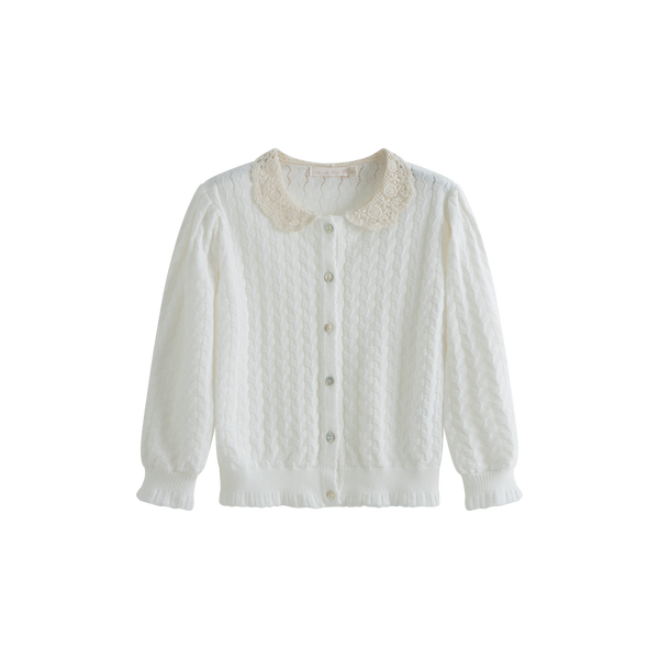 C'era Una Volta White Adelia Cardigan