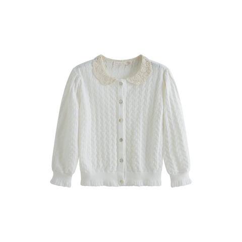 C'era Una Volta White Adelia Cardigan