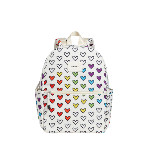 State Kane Kids Travel Rainbow Hearts Knapsack