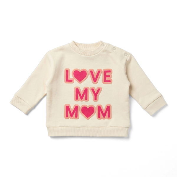 Louis Louise Baby Cream Love My Mom Sweatshirt