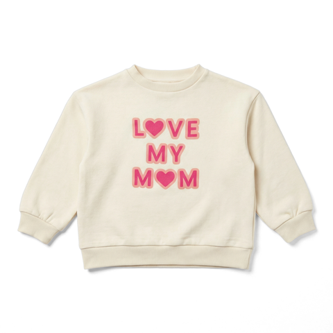 Louis Louise Cream Love My Mom Sweatshirt