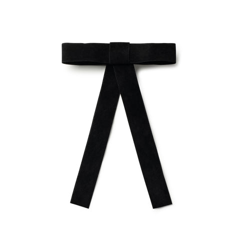 Halo Luxe Black Scarlett Suede Long Tail Clip