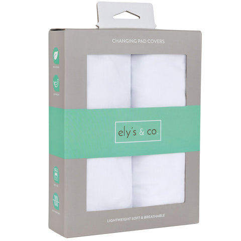Ely's & Co Solid White Changing Pad Cover / Cradle Sheet