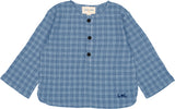 Louis Louise Baby Blue Check Shirt + Bloomer Set