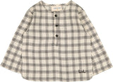 Louis Louise Cream Twill Check Oncle Shirt + Black Legging