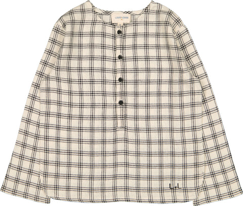 Louis Louise Cream Twill Check Oncle Shirt