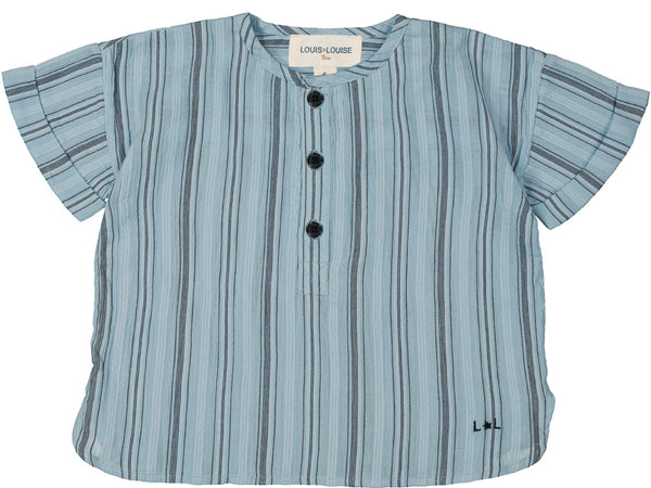Louis Louise Baby Blue Stripe Saul Shirt