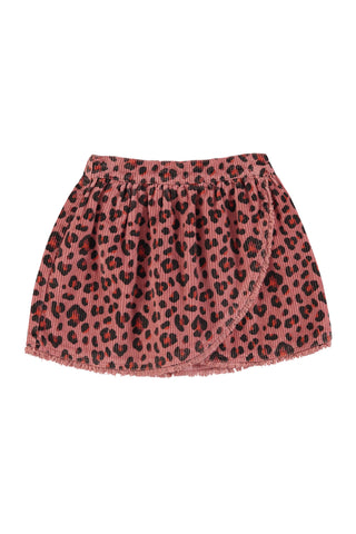 Piupiuchick Knee Length Pink Animal Print Skirt