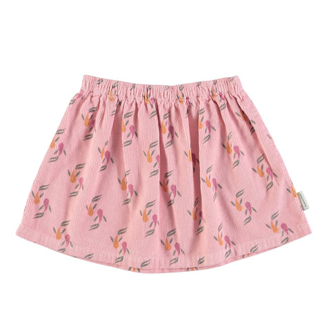 Piupiuchick Pink Multicolor Fishes Knee Length Skirt
