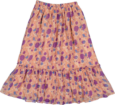 Louis Louise Pink Indian Flower Lurex Stripe Rachel Skirt