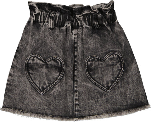 Louis Louise Grey Denim School Skirt