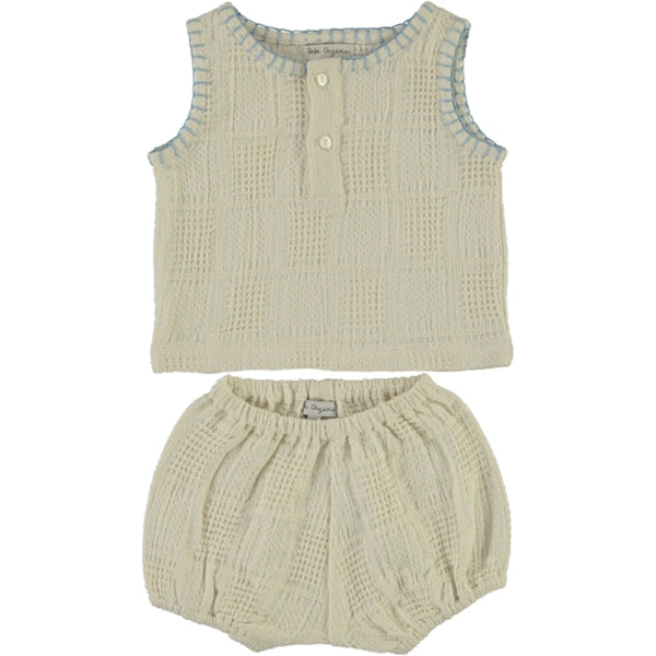 Bebe Organic Sky Natural Squares Baby Set