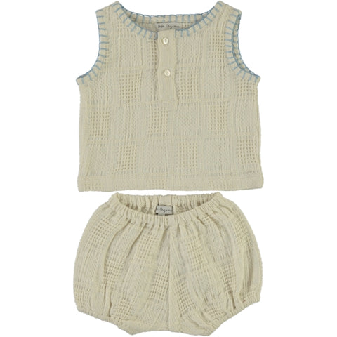 Bebe Organic Sky Natural Squares Baby Set