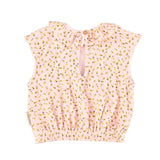 Piupiuchick Pink with Yellow Flowers Terry Blouse & Bloomer Set