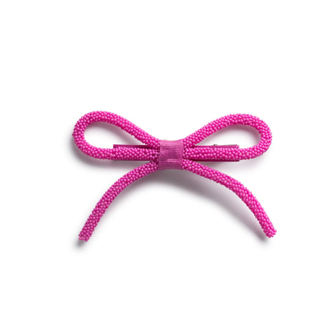 Halo Luxe Hot Pink Sprinkle Pearl Bow Clip