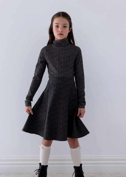 Steph Vine Printed Jersey Turtleneck Top
