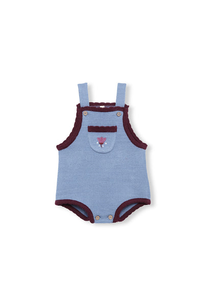Birinit Petit Stone Embroidered Knit Romper
