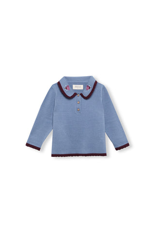Birinit Petit Stone Embroidered Knit Sweater + Bloomer